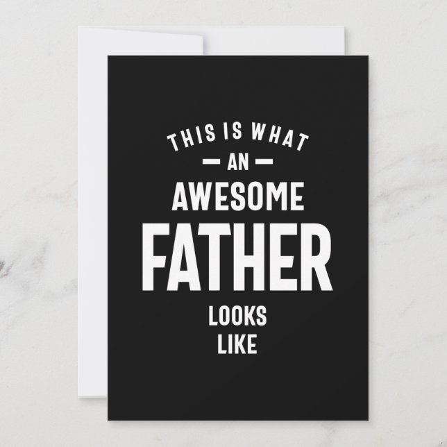 This Is What an Awesome Father Looks Like Thank You Card (Front)