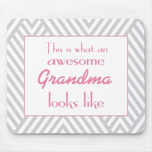 This Is What An Awesome Grandma Looks Like Mouse Mat (Front)