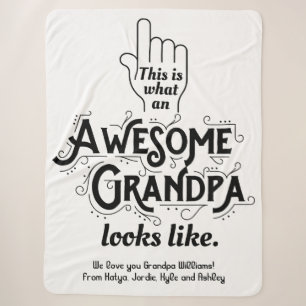 This Is What An Awesome Grandpa Looks Like Custom Sherpa Blanket