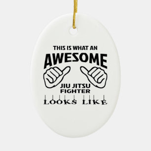 This is what an awesome Jiu-Jitsu Fighter looks li Ceramic Tree Decoration