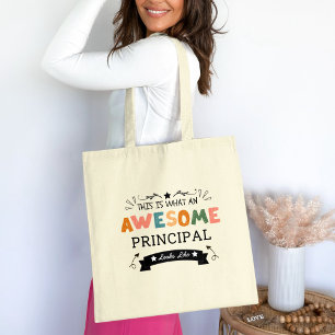 This is What an Awesome Principal looks like Name Tote Bag