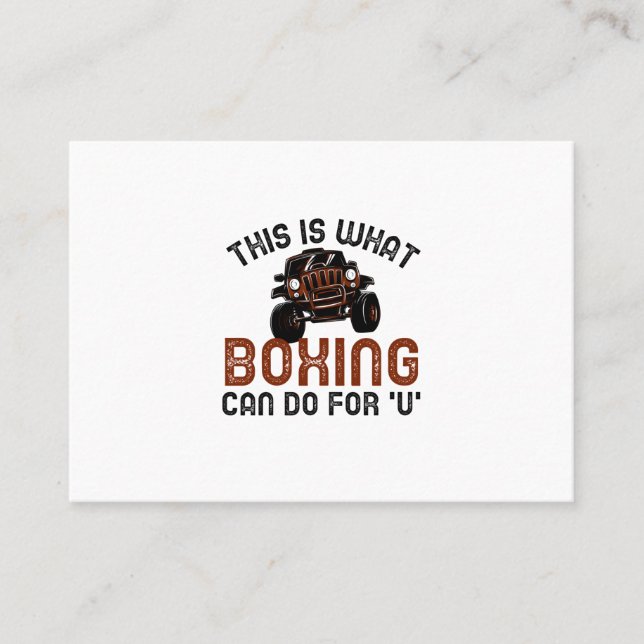 this is what boxing can do for you business card (Front)