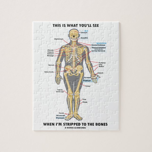This Is What You'll See When I'm Stripped To Bones Jigsaw Puzzle (Vertical)