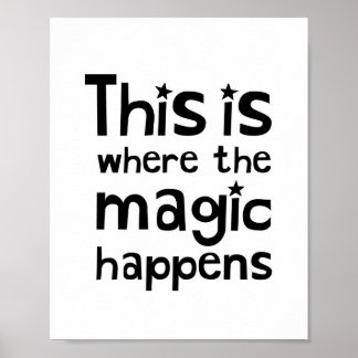 This Is Where The Magic Happens - Nursery Poster