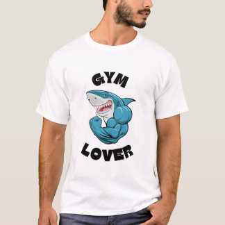 This is white Hoodie with gym lover design T-Shirt