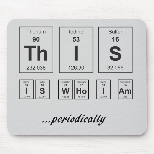 This Is Who I Am . . Periodically Mouse Mat (Front)