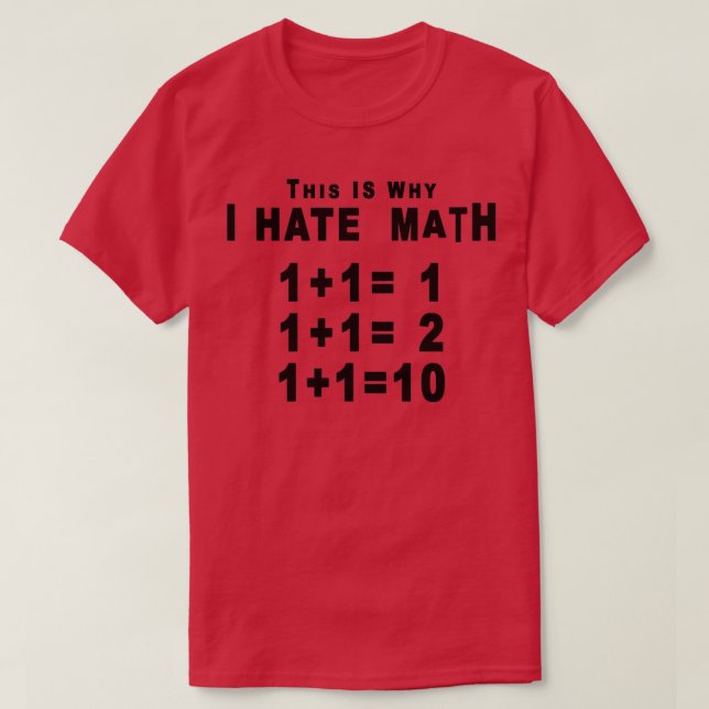 This is why I Hate Math T-Shirt (Design Front)