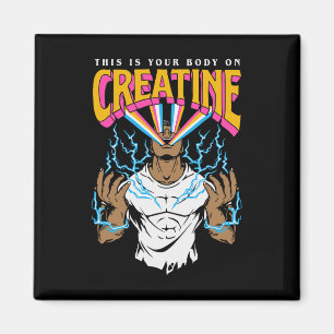 This Is Your Body On Creatine Workout Gym Birthday Magnet