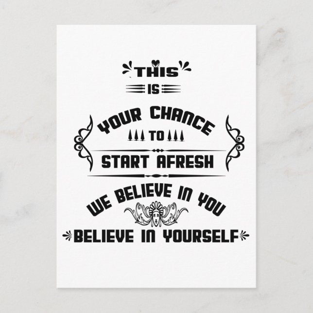 This is your chance to start FRESH inspiration  Postcard (Front)