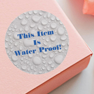 This Item Is Water Proof, DIY Text & Photo Classic Round Sticker
