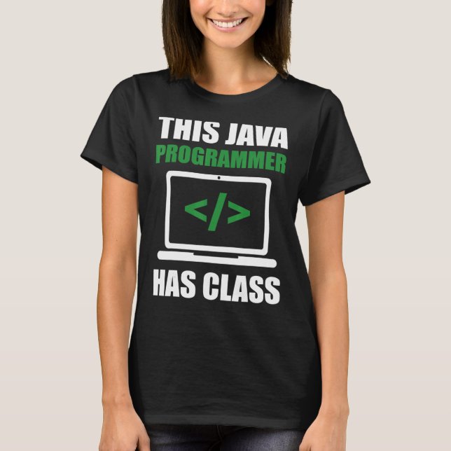This Java Programmer has Class Programming Coding T-Shirt (Front)