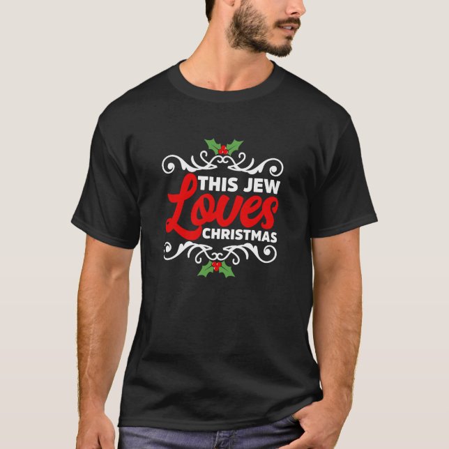 This Jew Loves Christmas Eve Celebration Winter T-Shirt (Front)