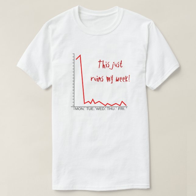 "This just ruins my week!" + Stock Price Chart T-Shirt (Design Front)