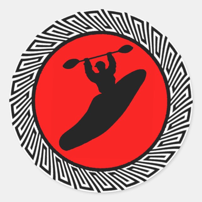 THIS KAYAK VIBE CLASSIC ROUND STICKER (Front)