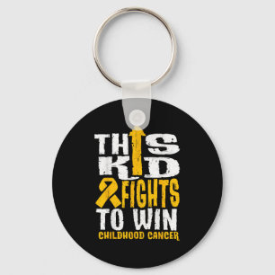 This Kid Fights To Win Childhood Cancer Awareness Key Ring