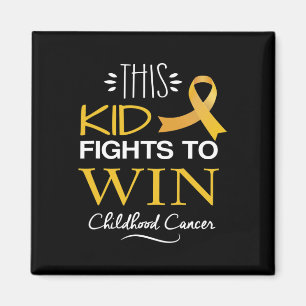 This Kid Fights To Win Childhood Cancer Awareness  Magnet
