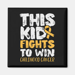 This Kid Fights To Win Childhood Cancer Awareness  Magnet