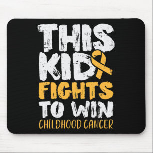 This Kid Fights To Win Childhood Cancer Awareness Mouse Mat