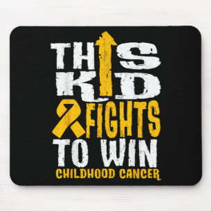 This Kid Fights To Win Childhood Cancer Awareness Mouse Mat