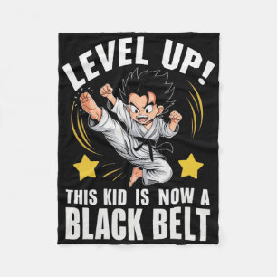 This Kid Is Now A Black Belt Karate Hapkido Award Fleece Blanket