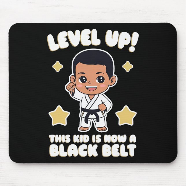 This Kid Is Now A Black Belt Karate Hapkido Award  Mouse Mat (Front)