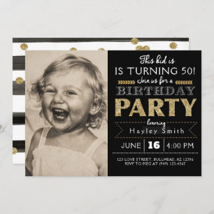 This Kid is turning ANY AGE Adult Photo Invite