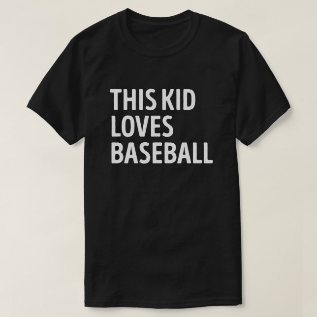 This Kid Loves Baseball Player T-Shirt (Design Front)