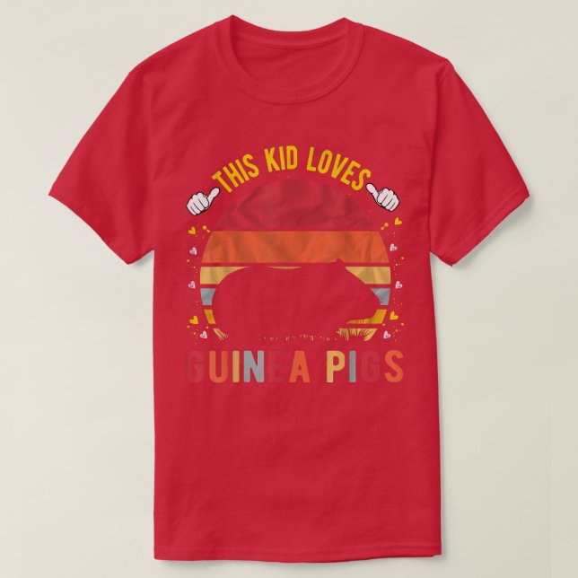 This Kid Loves Guinea Pigs Boys and Girls Guinea P T-Shirt (Design Front)