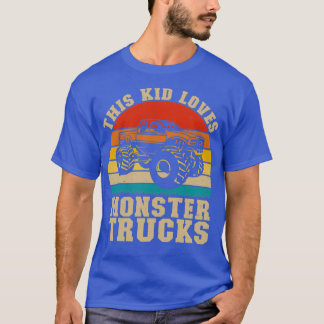 This Kid Loves Monster Trucks Cool Vintage Monster T-Shirt