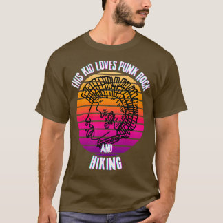 this kid loves punk rock and hiking T-Shirt