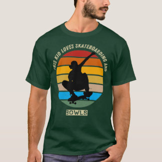 this kid loves skateboarding and bowls T-Shirt
