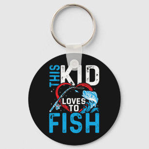 This Kid Loves To Fish Fishing Boys  Key Ring