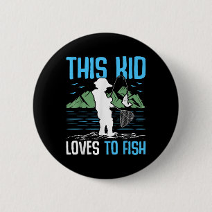 This Kid Loves To Fish I Fishing 6 Cm Round Badge