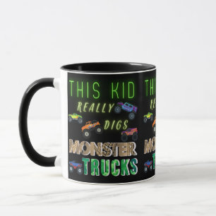 This Kid Really Digs Monster Trucks Mug