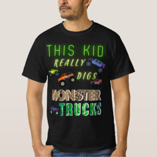 This Kid Really Digs Monster Trucks T-Shirt