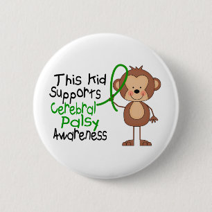This Kid Supports Cerebral Palsy Awareness 6 Cm Round Badge