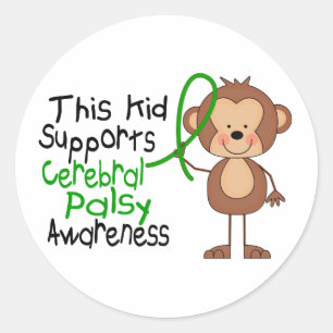 This Kid Supports Cerebral Palsy Awareness Classic Round Sticker