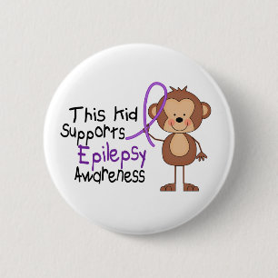This Kid Supports Epilepsy Awareness 6 Cm Round Badge