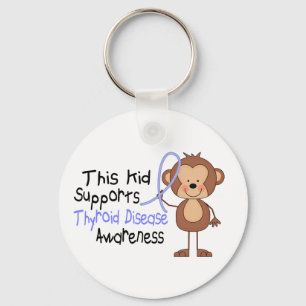 This Kid Supports Thyroid Disease Awareness Key Ring