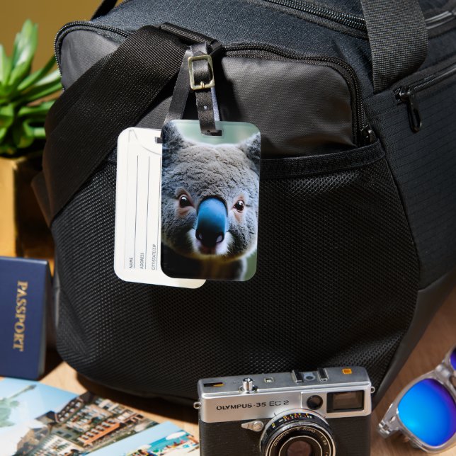 This Koala Bear Loves A Selfie, Luggage Tag (Front & Back)