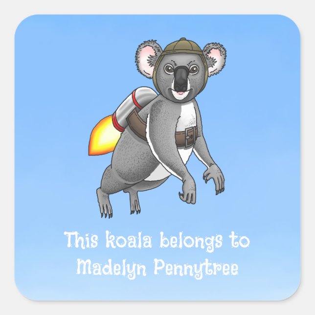 This koala belongs to square sticker (Front)
