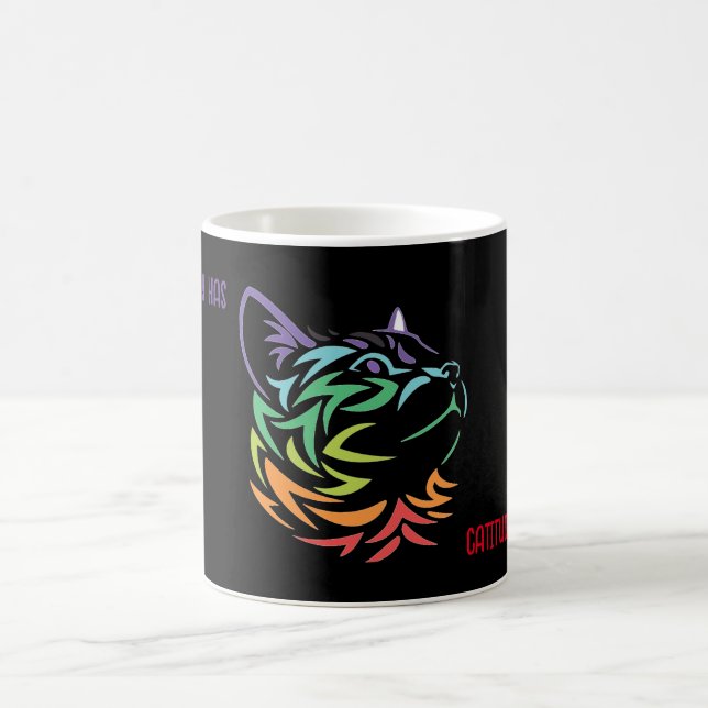 This Lady has Cattitude! Coffee Mug (Center)