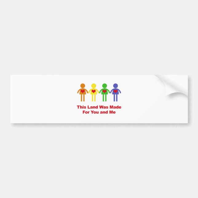 This Land Was Made for You and Me Bumper Sticker (Front)
