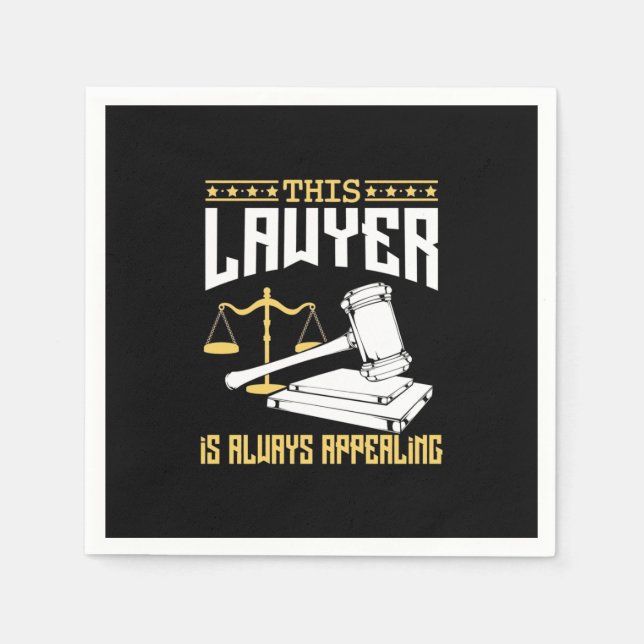This Lawyer Is Always Appealing Napkin (Front)
