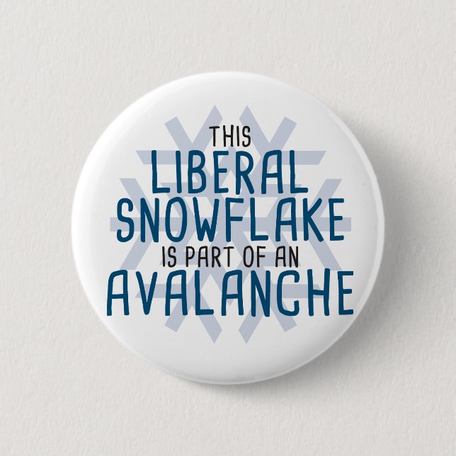 This Liberal Snowflake is Part of an Avalanche 6 Cm Round Badge (Front)