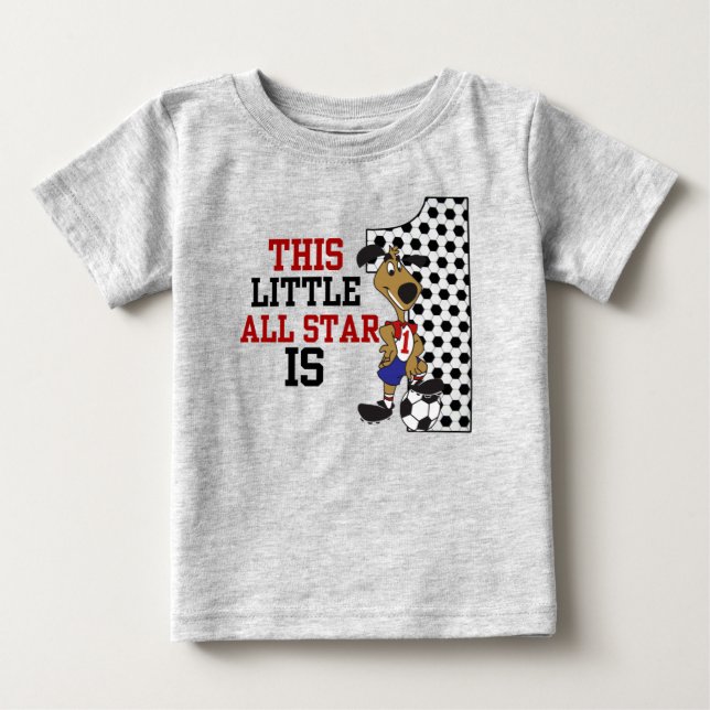 This Little ALL STAR is 1 BIRTHDAY Tee (Front)