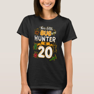 This Little Bug Hunter Is 20 Birthday Insect Bday T-Shirt