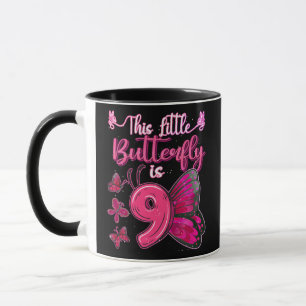 This Little Butterfly Is 9 Year Old 9th Birthday Mug