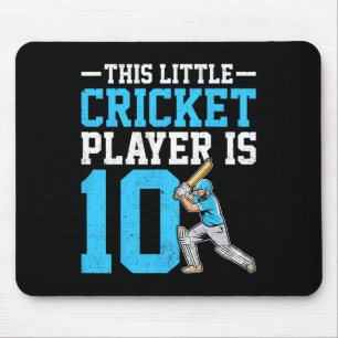 This Little Cricket Player Is 10 Years Old 10th Bi Mouse Mat