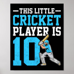 This Little Cricket Player Is 10 Years Old 10th Bi Poster